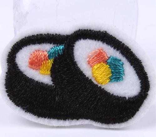 Sushi mini strijkplaatje patch kinderen - 33 x 22 mm, Verzamelen, Kleding en Patronen, Nieuw, Ophalen of Verzenden