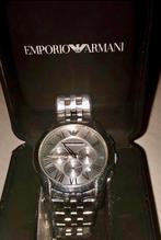 EMPORIO ARMANI AR-1702, Handtassen en Accessoires, Horloges | Heren, Polshorloge, Overige materialen, Zo goed als nieuw, Zilver
