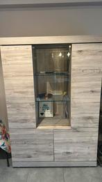 Vitrine kast/barkast, Huis en Inrichting, Kasten | Vitrinekasten, Ophalen, 100 tot 150 cm, Zo goed als nieuw, Modern