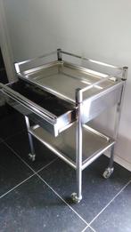 RVS trolley met bovenlade serveerwagen edelstaal rollwagen, Ophalen