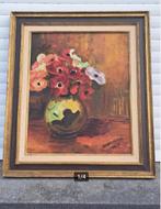 huile sur toile fleur signe vandervelden, Enlèvement ou Envoi