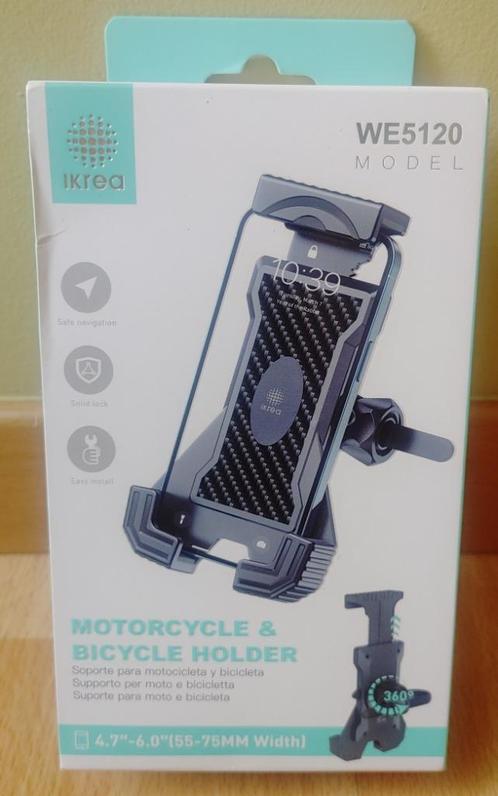 Nieuwe motor en fietshouder voor gsm (WE5120 model IKREA), Telecommunicatie, Telefoonhouders, Nieuw, Motor, Ophalen of Verzenden