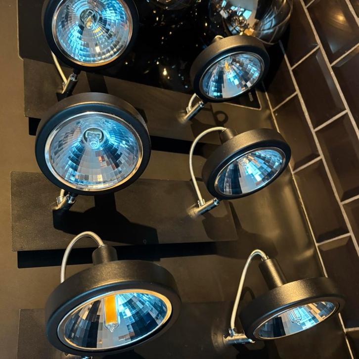 3 moderne paar opbouwspots, Huis en Inrichting, Lampen | Spots, Zo goed als nieuw, Ophalen