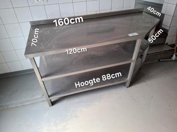 3 stuks keukenelementen - werktafels - inox - horeca beschikbaar voor biedingen