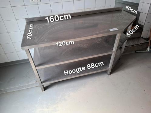 3 stuks keukenelementen - werktafels - inox - horeca, Huis en Inrichting, Keuken | Keukenelementen, Gebruikt, Minder dan 100 cm