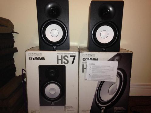 2x Yamaha HS7 studio monitors + statieven te koop ALS NIEUW, Audio, Tv en Foto, Luidsprekerboxen, Zo goed als nieuw, Overige typen
