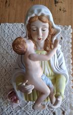Staande porseleinen Maria met kind beeld, Antiek en Kunst, Ophalen of Verzenden
