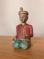Statue en bois  musicien du temple birman, Antiquités & Art, Art | Sculptures & Bois, Enlèvement
