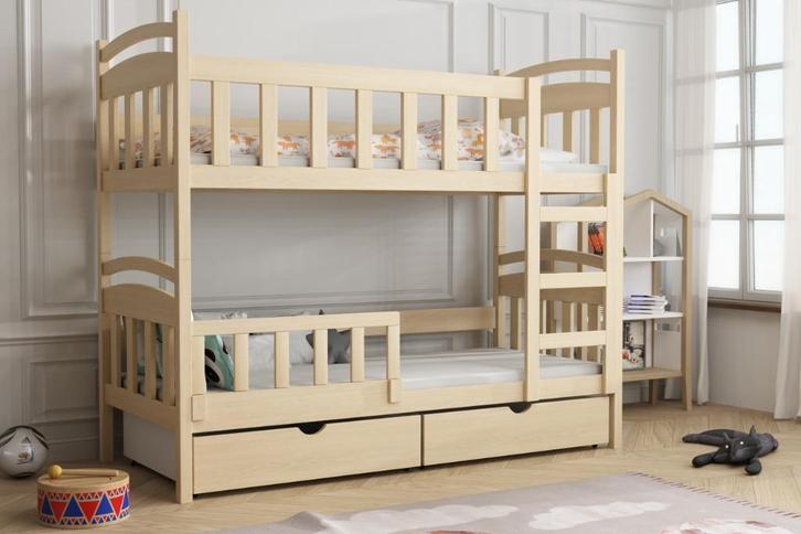 LEO stapelbed 2 personen, matrassen 160x75|180x75|200x90, Kinderen en Baby's, Kinderkamer | Stapelbedden en Hoogslapers, Nieuw
