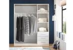 Handige kledingkast met 3 of 2 deuren en lades. Wit, 100 tot 150 cm, Verzenden, Nieuw, Modern