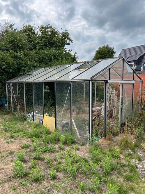 Tuinkas / kweekkas, Tuin en Terras, Kassen, Gebruikt, Kweekkas, Staal, Glas, Ophalen