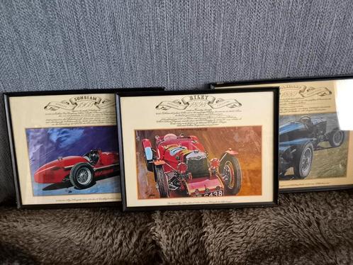 Oldtimers in kaders 40 CM op 30 cm, Verzamelen, Overige Verzamelen, Gebruikt, Ophalen of Verzenden