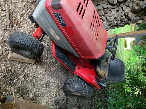 Alko zitmaaier met 4 wiel sturing, Tuin en Terras, Zitmaaiers, Gebruikt, 90 tot 120 cm, Elektrische starter, Opvangzak, Ophalen