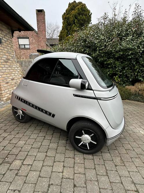 Micro Microlino 90km/u Pioneer Series 10.5kwh, Auto's, Overige Auto's, Particulier, Bluetooth, Elektrisch, 2 deurs, Zilver of Grijs