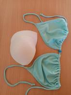 turquoise lichtblauw bovenstuk bikini verschuifbare cups , S, Ophalen of Verzenden, Zo goed als nieuw, Blauw, Bikini