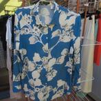 Blouse blauw bloemenprint van Laack mt 44, Enlèvement ou Envoi, Van Laack, Bleu, Taille 42/44 (L)