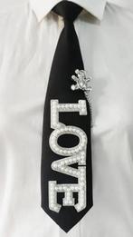 Cravate vintage lové avec de perles neuves tu, Enlèvement