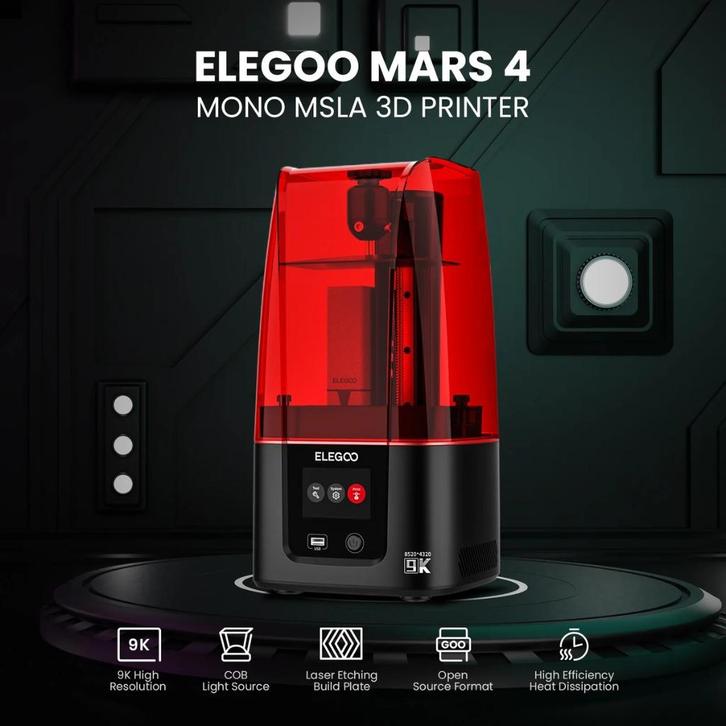 mars 4 3d printer msla 9k resinprinter, Computers en Software, 3D Printers, Zo goed als nieuw, Ophalen of Verzenden