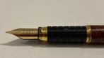 Waterman Ideal bruine vulpen met 18k gouden kop, Verzamelen, Pennenverzamelingen, Ophalen of Verzenden, Gebruikt, Vulpen, Waterman
