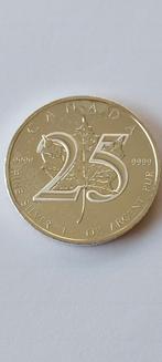Feuille d'érable en argent 1 oz 2013 25 ans, Timbres & Monnaies, Monnaies | Amérique, Envoi, Monnaie en vrac, Argent