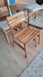 Vier IKEA stoelen met kussens - €125 (setprijs), Huis en Inrichting, Stoelen, Ophalen, Zo goed als nieuw, Vier