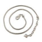 Dubbel verzilverde ketting met afschroefbare stopper, Verzenden, Nieuw, Zilver, Verstelbaar