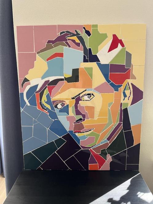 David Bowie - Wand kunstwerk (Mozaiek wandtegeltjes geknipt), Antiek en Kunst, Kunst | Overige Kunst, Ophalen
