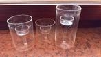 Glazen design kaarsenhouders (set van 3), Overige materialen, Overige kleuren, Nieuw, Ophalen of Verzenden