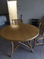 uitrekbare tafel met 2 stoelen, Huis en Inrichting, Ophalen, Gebruikt, Rond, Vijf personen of meer