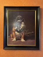 schilderij kleine bulldog, Ophalen, Zo goed als nieuw