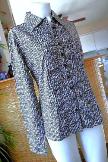 uniek zilver zwarte vintage dressing blouse beschikbaar voor biedingen