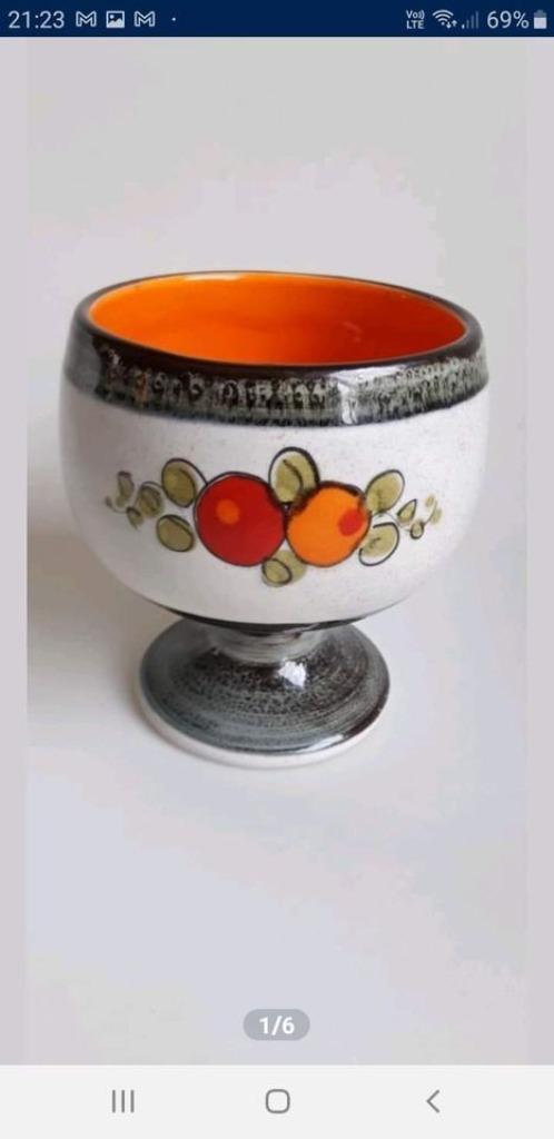 Vintage Schramberg plantenbak kom op voet, Antiek en Kunst, Curiosa en Brocante, Ophalen of Verzenden