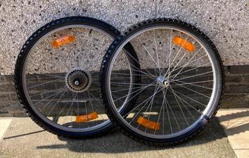Set mountainbike wielen voor en achter (26-559)  26x1,95