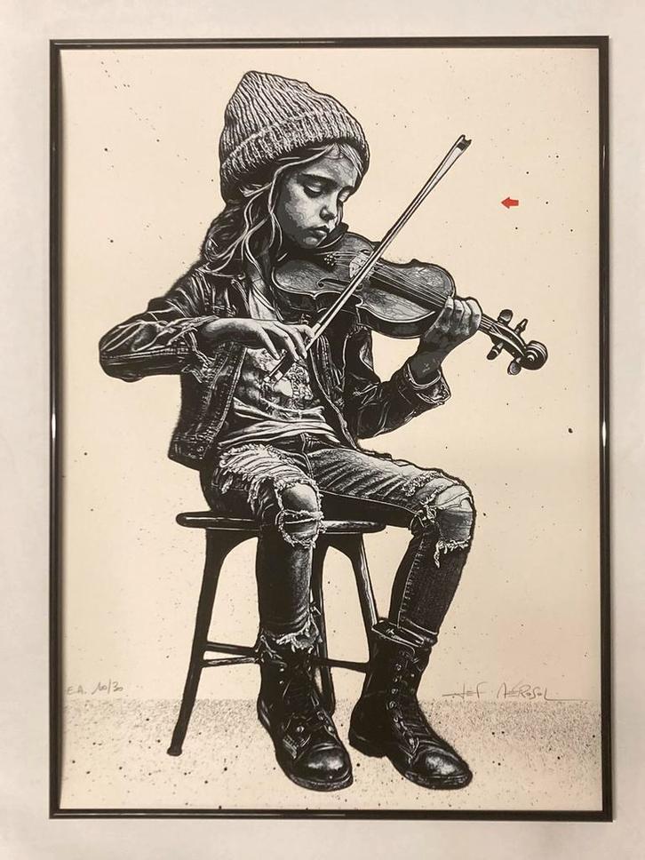 Jef Aerosol: uiterst zeldzame zeefdruk genummerd 10/30 EA, Antiek en Kunst, Kunst | Litho's en Zeefdrukken, Ophalen of Verzenden