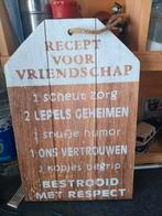 Bord met spreuk, Ophalen of Verzenden, Zo goed als nieuw