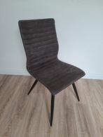 set van 4 velvet donkergrijze stoelen., Huis en Inrichting, Stoelen, Ophalen, Zo goed als nieuw, Grijs, Vier
