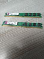 2 Barrettes mémoire kingston 1G DDR2, Informatique & Logiciels, Mémoire RAM, Comme neuf, Desktop, DDR2, Enlèvement ou Envoi