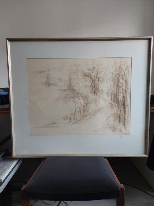 Tekening, Antiek en Kunst, Kunst | Tekeningen en Fotografie, Ophalen