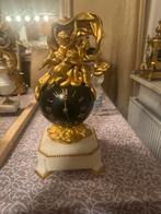 Schitterende bol pendule met 3 bronzen puttys, Ophalen, Zo goed als nieuw