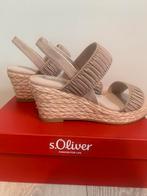 S.Oliver 38 beige sandalen met sleehak, Verzenden, Beige, Nieuw, Sandalen of Muiltjes