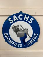 Sachs emaille reclamebord, Verzamelen, Ophalen, Gebruikt, Reclamebord