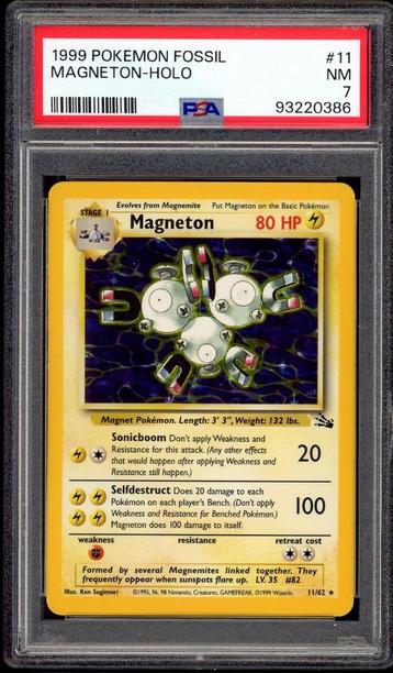 Magneton Holo PSA 7 - 11/62 - Fossil 1999