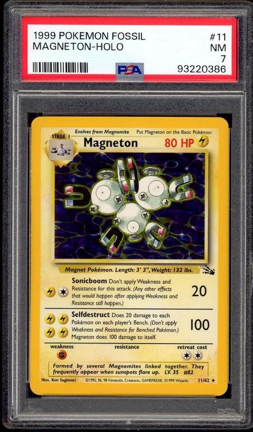 Magneton Holo PSA 7 - 11/62 - Fossil 1999, Hobby & Loisirs créatifs, Jeux de cartes à collectionner | Pokémon, Envoi