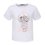 T-shirt snoepmachine wit 98, Kinderen en Baby's, Kinderkleding | Maat 98, Ophalen of Verzenden, Nieuw, Jongen of Meisje, Shirt of Longsleeve