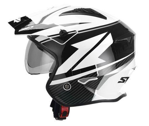 S769 TROOPER Jet motorhelm - wit zwart nieuw, Motoren, Kleding | Motorhelmen, Dames, Heren, Kinderen, Jethelm, L, Overige merken