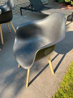 4 zwarte tuinstoelen, Tuin en Terras, Ophalen, Gebruikt