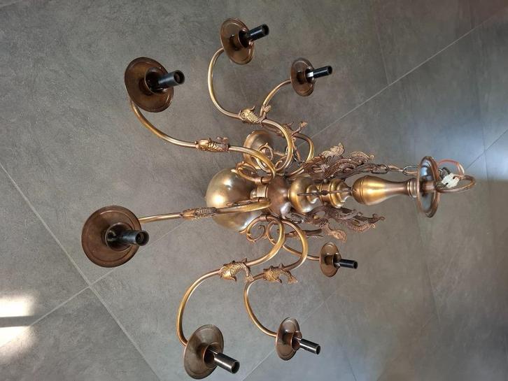 Vintage messing luster, Antiek en Kunst, Antiek | Verlichting, Ophalen