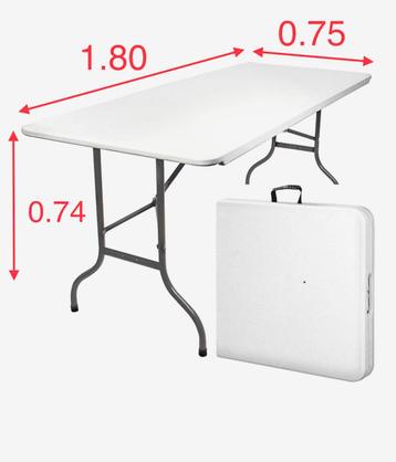 Table pliante Table d'appoint Table de fête, Enlèvement ou Envoi, Neuf, Synthétique