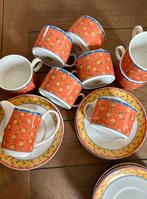 8 tasses et soucoupes Vista, Comme neuf, Enlèvement, Autres styles, Porcelaine