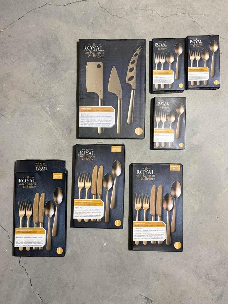 Luxe besteksets Royal van Kempen & Begeer nieuw in de doos, Huis en Inrichting, Keuken | Bestek, Nieuw, Bestekset, Vaatwasserbestendig